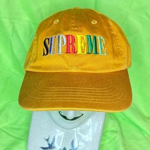 Supreme Orange Multi Color Logo 6-Panel